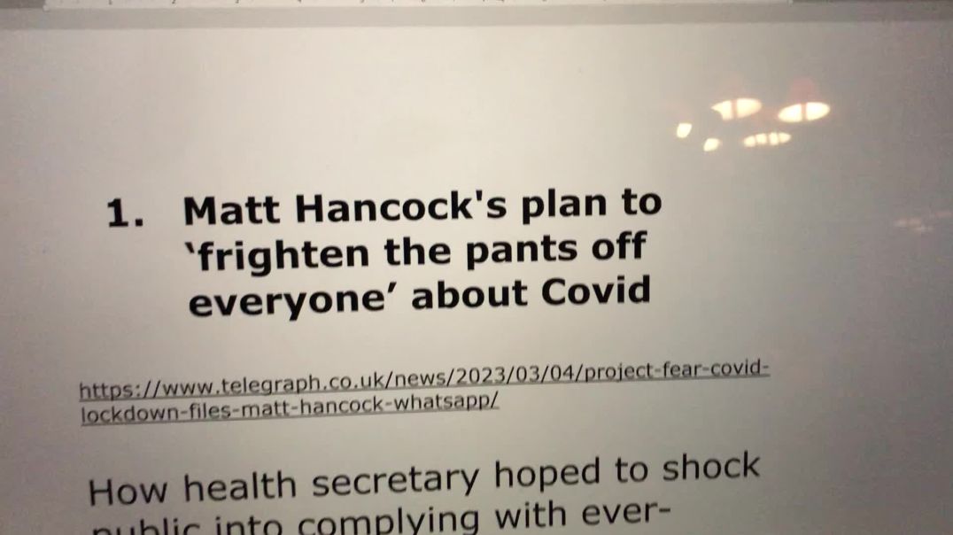 Matt Hancock's plan to "frighten the pants off everyone" -See his texts about Covid