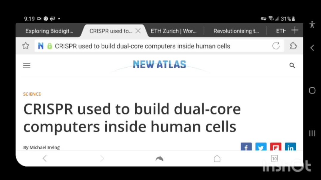 CRISPR used to build dual-core computers inside human cells (2019) - ETH Zurich - Exploring Biodigit