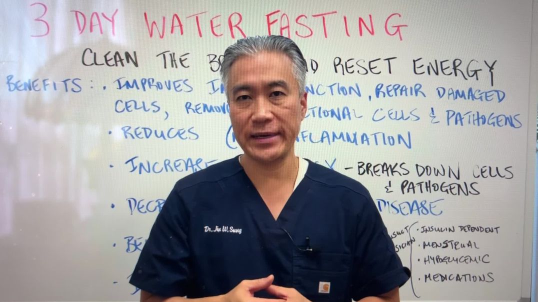 3 DAY WATER FASTING---Clean the brain and reset your Energy.  Dr Sung, link below