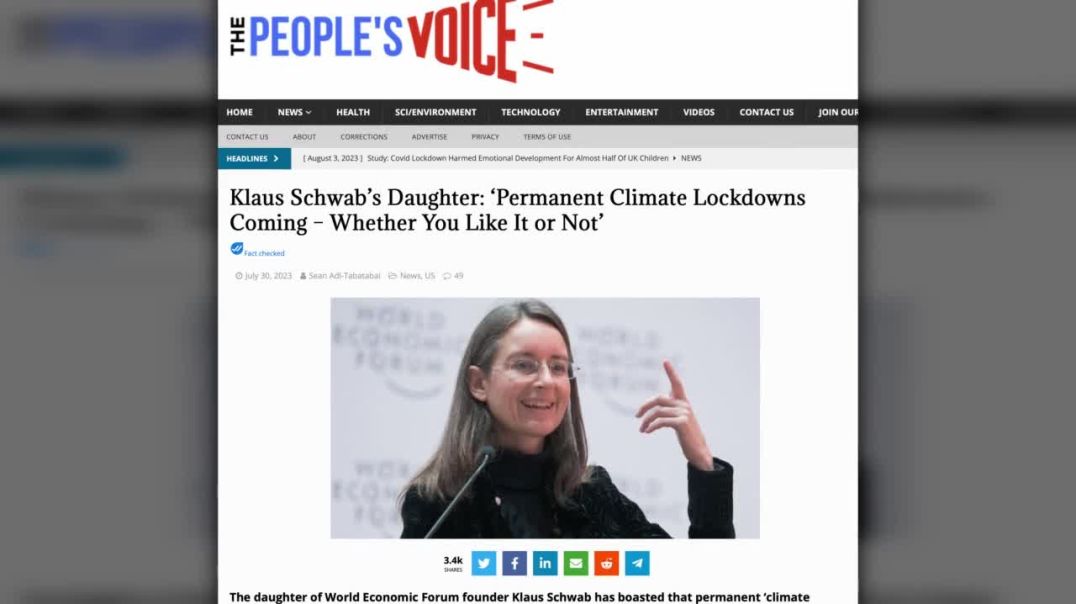 Klaus Schwab's Daughter 'Permanent Lockdowns Coming – Whether You Like It or Not'